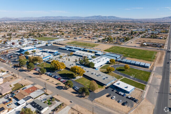 The Hesperia Jr High offers a sprawling campus when viewed from above.