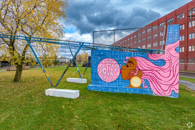 Art installations at Lipe Art Park in Near Westside spark imagination and community pride.