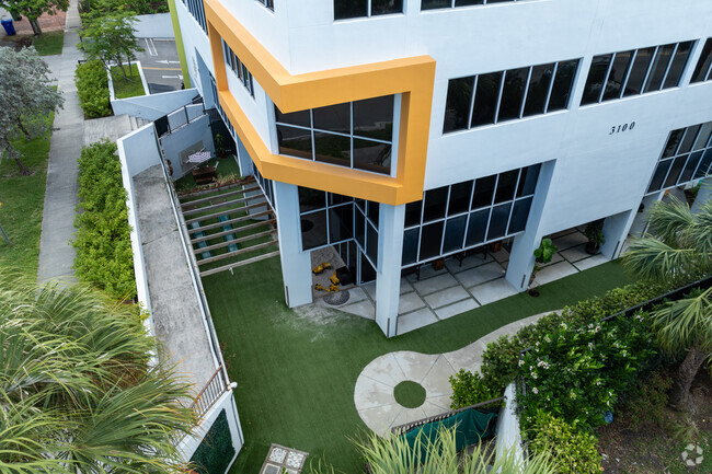 La Piazza School courtyard.