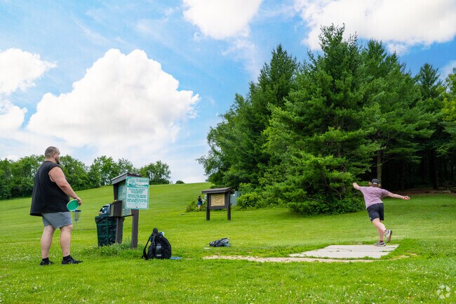Test your skills at the Elver Park disc golf course.