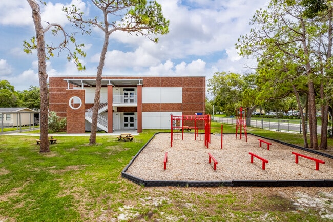 Kids enjoy the playground area at North Shore Elementary School in Old Northeast, FL.