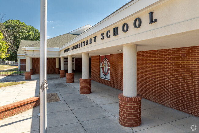 The entrance to Dupont Elementary School.