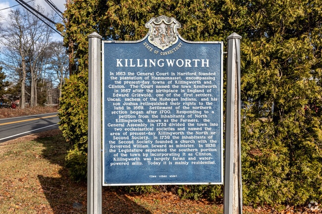 Killingworth was established in an area called Hammonasset, a name taken from Native Americans.