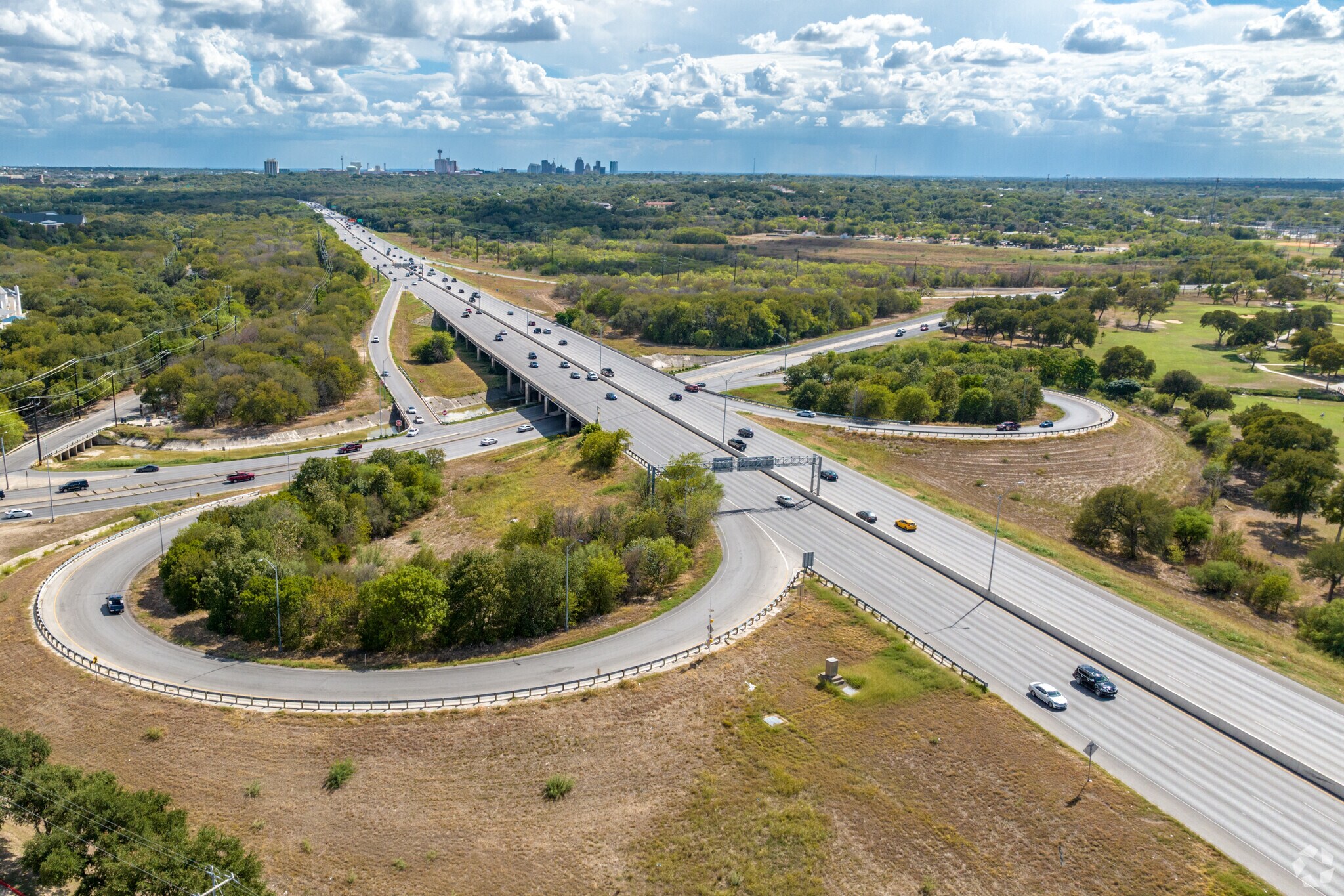 Highway 281 runs adjacent to The Quarry neighborhood in San Antonio, TX.