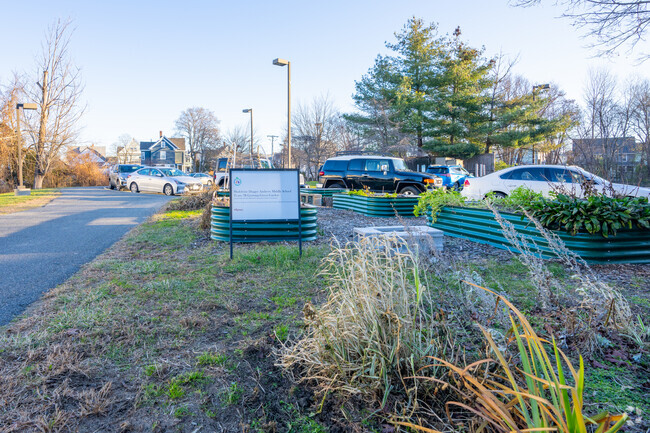 Andrews Middle School has classes that work on cultivating a community garden in Medford.