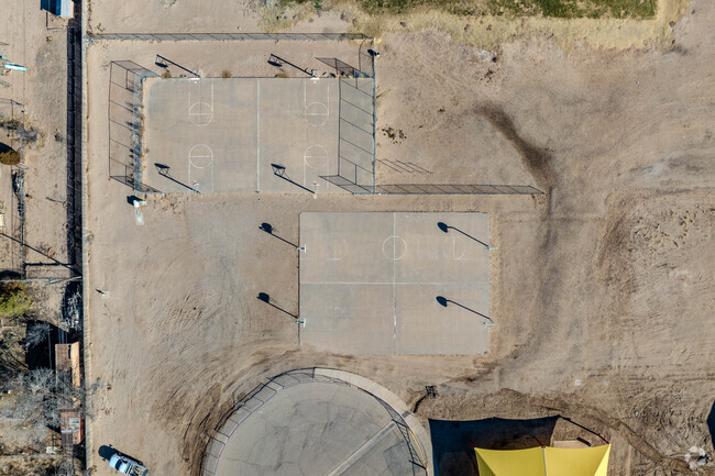 Basketball courts at Harrison Middle School.