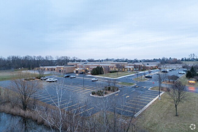 The parking area at Elmwood Elementary School.