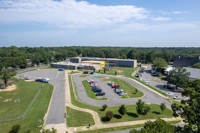 An aerial view of Lakewood Elementary School.