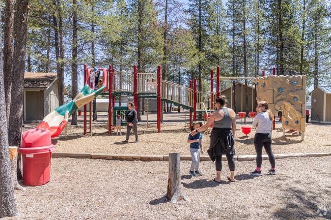 Finley Butte Park features a playground and sports fields in La Pine Oregon.