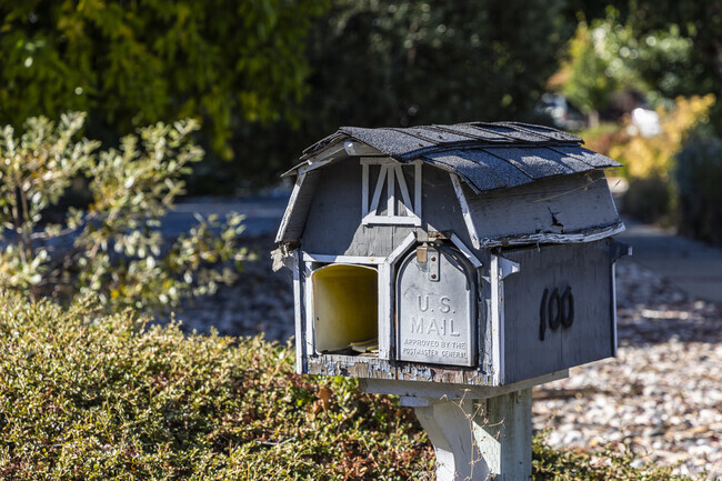 Charming and unique mailboxes can be found throughout Howe Homestead.