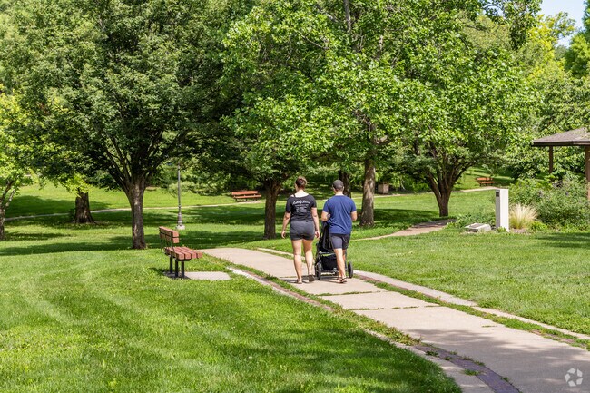 There are plenty of paved walking trails throughout Watson Park.