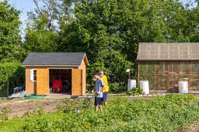 Youth in the community learn how to take care of gardens and farming techniques.