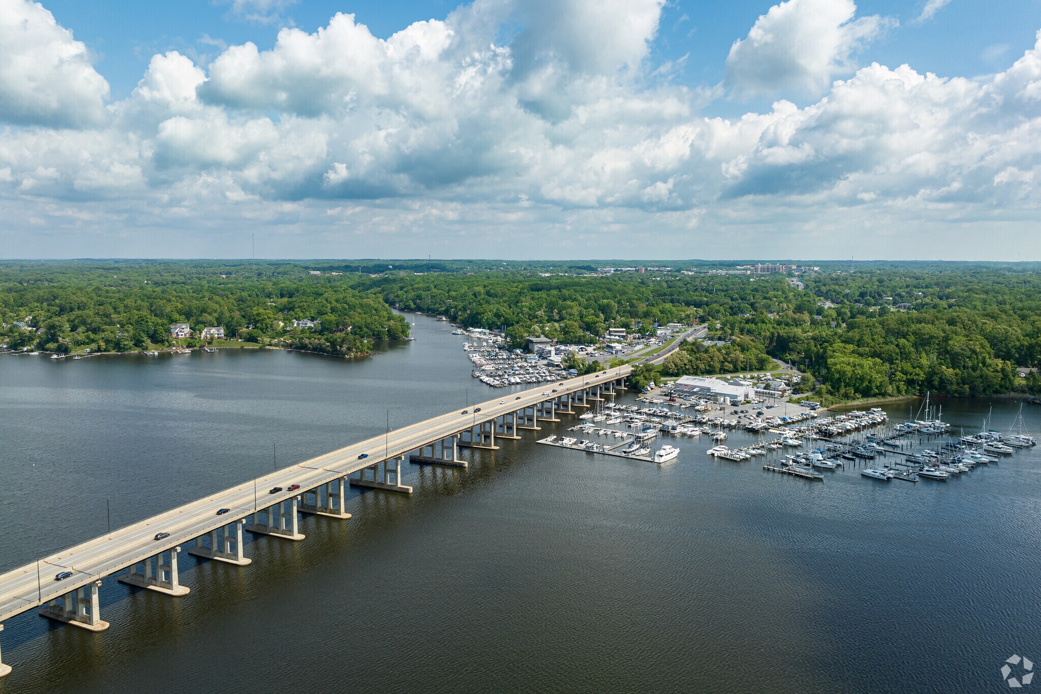 Crossing the South River into Parole Maryland.