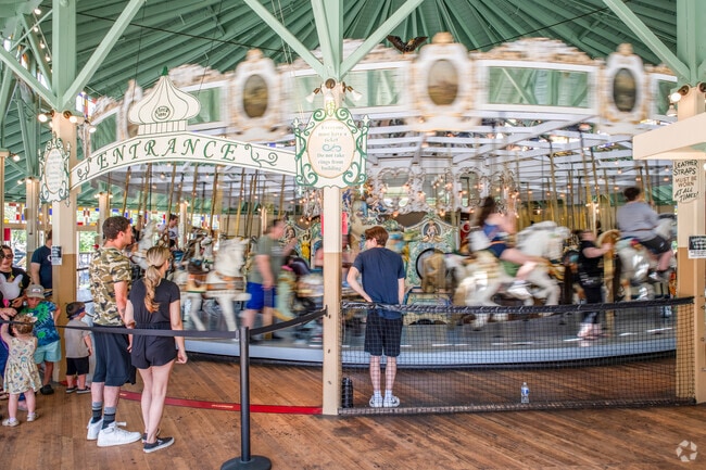 Enjoy the beauty of the Looff Carousel and its unique pneumatic orchestra in Riverside.