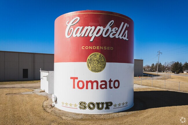 Campbell's Soup Company sits across the Maumee River from downtown Napoleon and employs many of its residents.