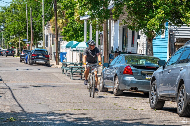 The Irish Channel is a very bicycle friendly neighborhood.