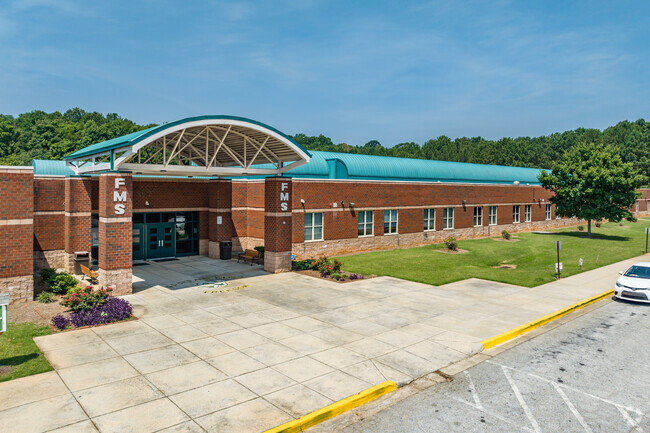 The main building at Freedom Middle School in the Stone Mountain neighborhood.