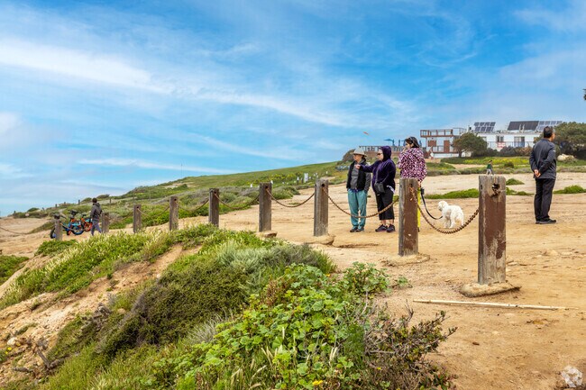 Enjoying the ocean from the Black Beach Lookout north of La Jolla Farms.