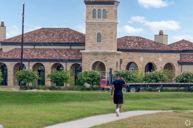 Dunham Pointe locals walk the blocks for fresh air and peace.