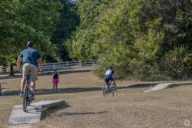 A bike skills park lies north of Lake Fayetteville for avid cyclists.