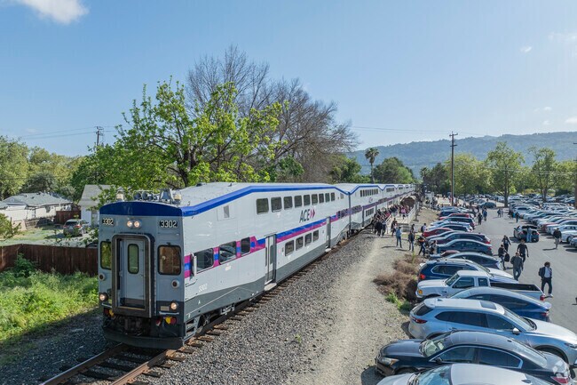 Asco - Radum is right next to the Pleasanton Altamont Corridor Express station, connecting Stockton and San Jose.