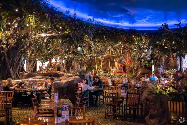 The wild looking Rainforest Cafe at Gurnee Mills is a fun restaurant stop.
