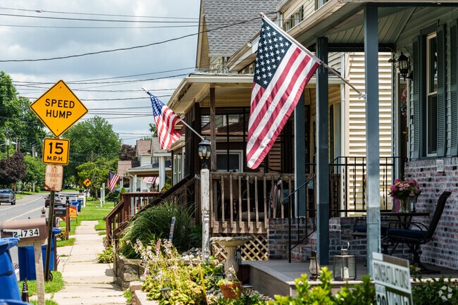 Front porches and sidewalks are a common sight in Mansfield Township