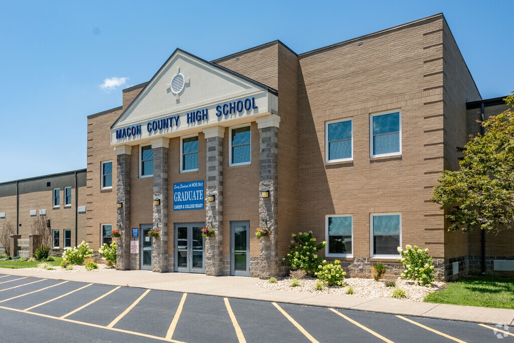 Macon County High School serves grades 9-12.