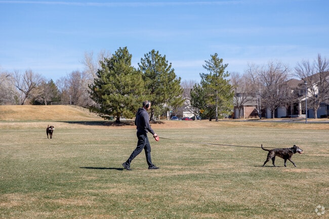 At Cherry Park, a walking path loops around baseball fields and its playground.
