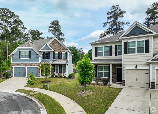 A row of homes in Cobblestone Park in town of Blythewood.