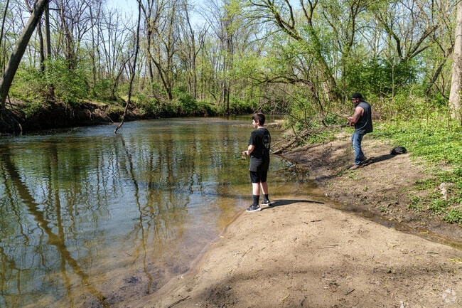 Darby Creek is stocked with trout and makes a fun fishing spot for people in Havertown.