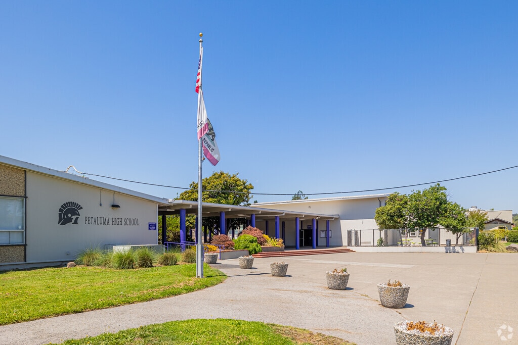 Petaluma High School is located one mile from historic downtown Petaluma in California.