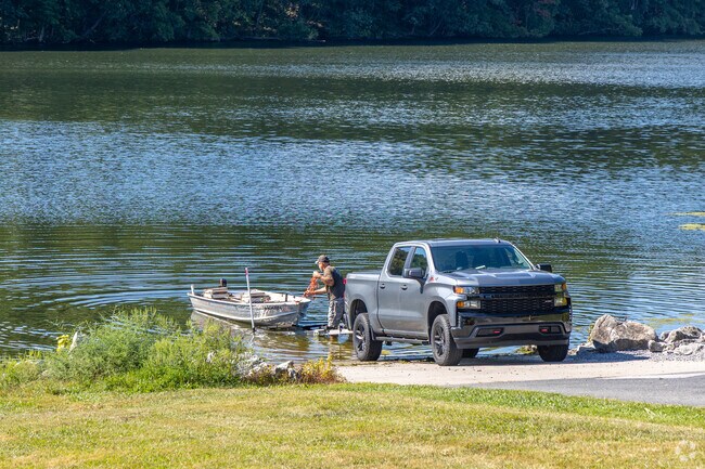 Kaercher Creek Park has a boat loading ramp giving direct access to its 40 acre lake.