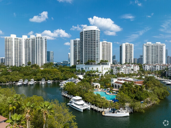 Waterfront condominiums are highly sought after on Williams Island, Florida.