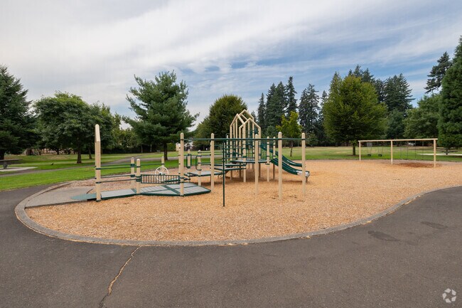 Kids can play on the playground at Diamond Park on NE 32nd St in Vancouver.