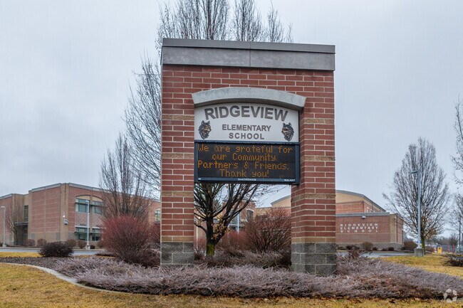 Ridgeview Elementary sits on a main arterial road.