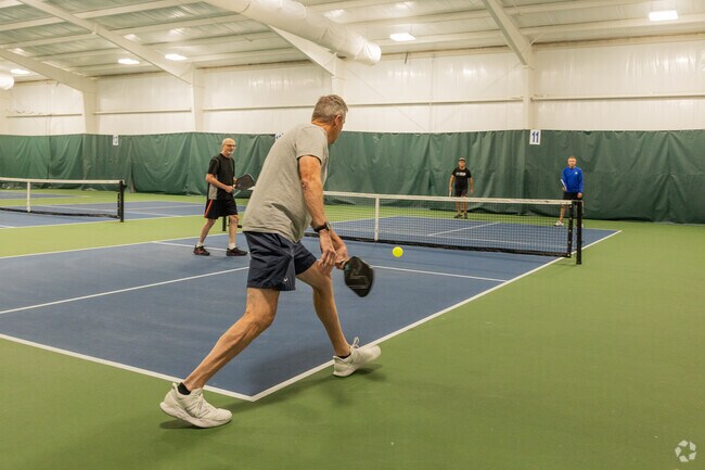 Pickleball enthusiasts gather at Philcrest Tennis and Pickleball Club in College Park.