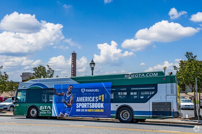 GTA busses serve from downtown to areas near Friendly Acres.