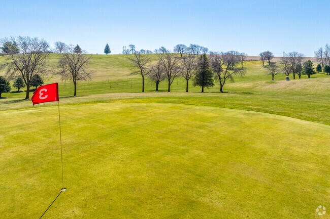 Guthrie Center Golf Course's nine holes sit on green rolling hills.