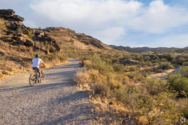 Trails at Pima Canyon Trailhead can offer easy hikes or an extreme challenge for bikers.