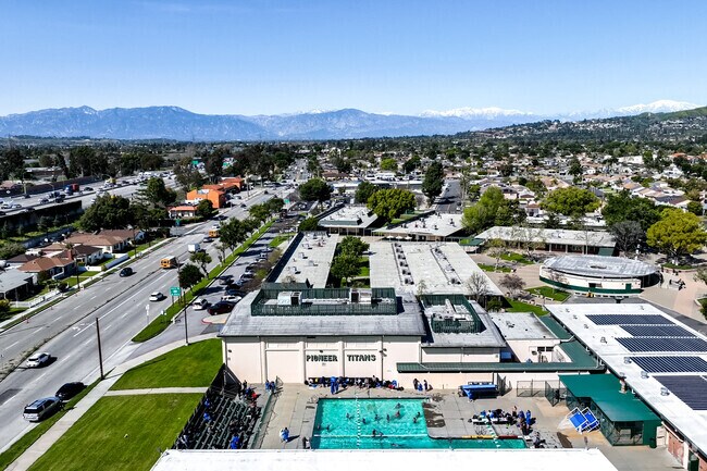 Pioneer High School offers swimming programs and more in the city of Whittier.