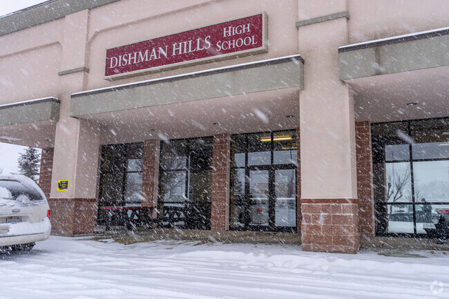 Dishman Hills High School sits close to many big box stores in the area.