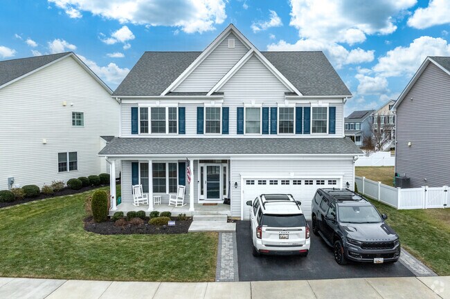 New traditional homes are common around the Stevensville neighborhood.
