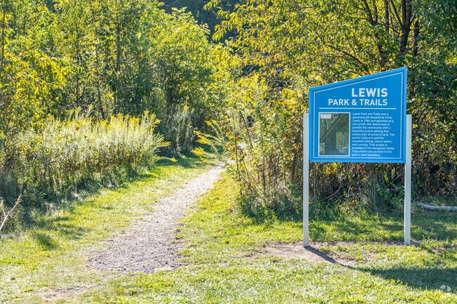 Lewis Park and Trails is located off of S Koke Mill Rd, in Harrison Park.