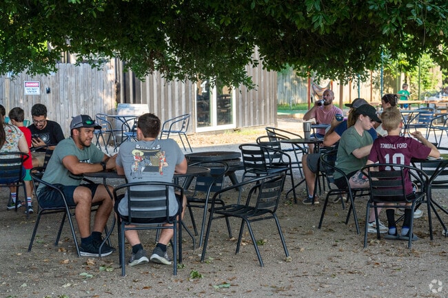 Rosehill Beer Garden is a popular hangout spot for locals from Cypress Creek Lakes.