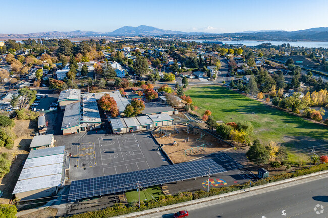 Robert Semple Elementary School offers a sprawling campus when viewed from above.