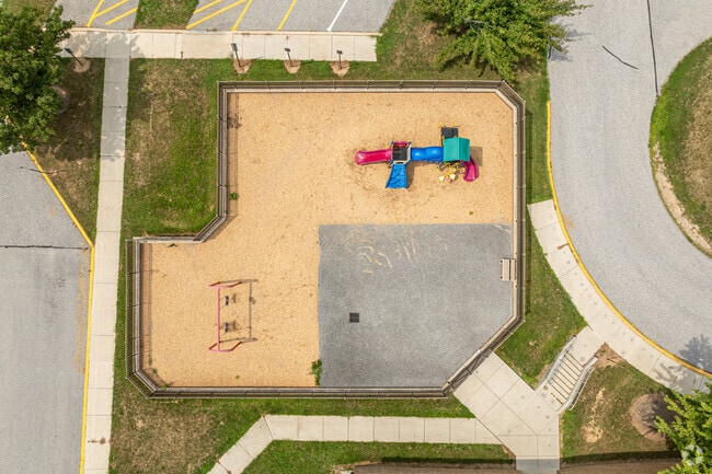 Friendship Elementary's fenced play area provides a safe space for younger students to play.