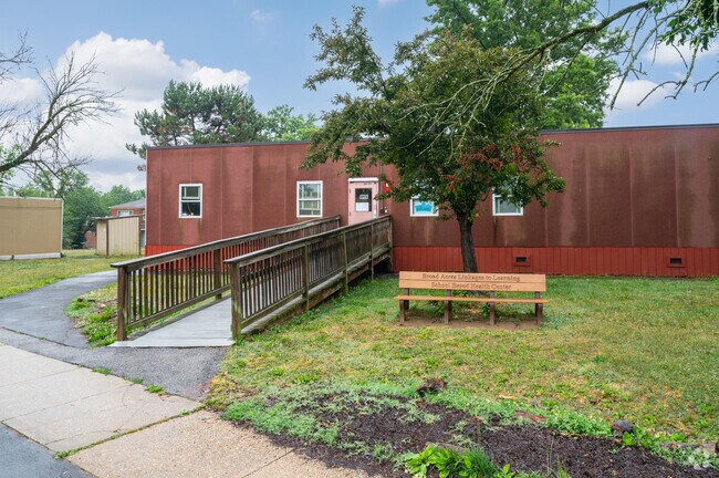 Exterior classrooms Broad Acres Elementary School in Silver Spring Park.