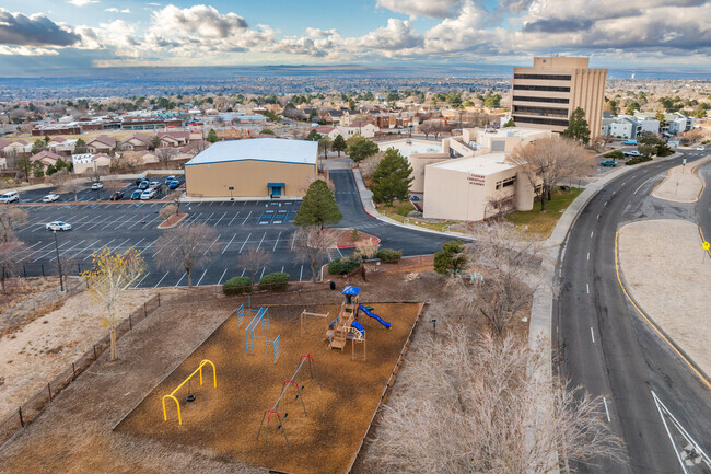 Calvary Christian's playground and main building.