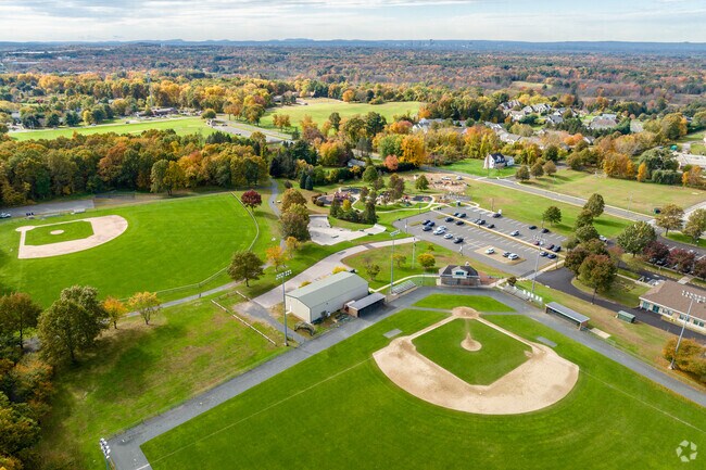 Nevers Park in South Windsor offers playgrounds, athletic fields, a skate park, and walking trails.